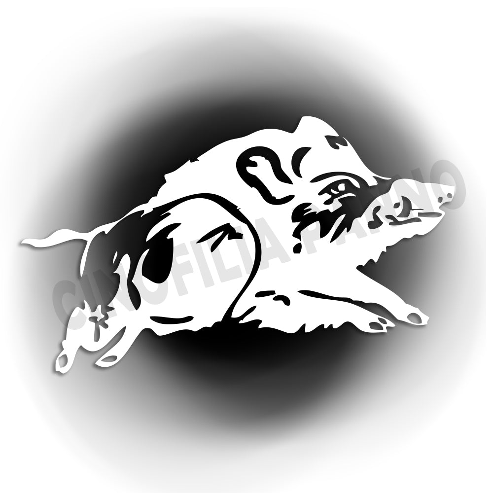 Wild boar sticker with transparent background