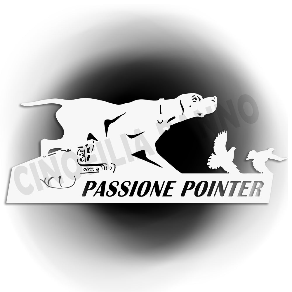 Adesivo passione pointer fondo trasparente