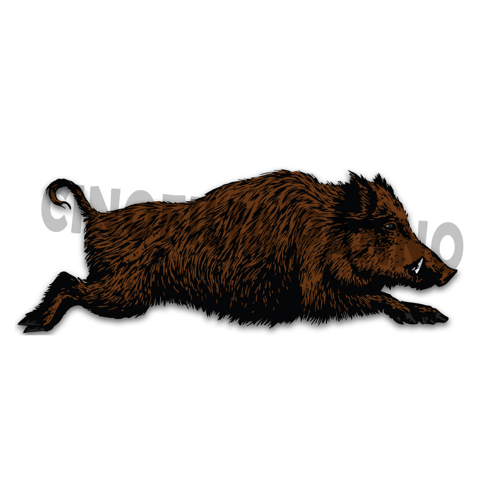 Running wild boar sticker
