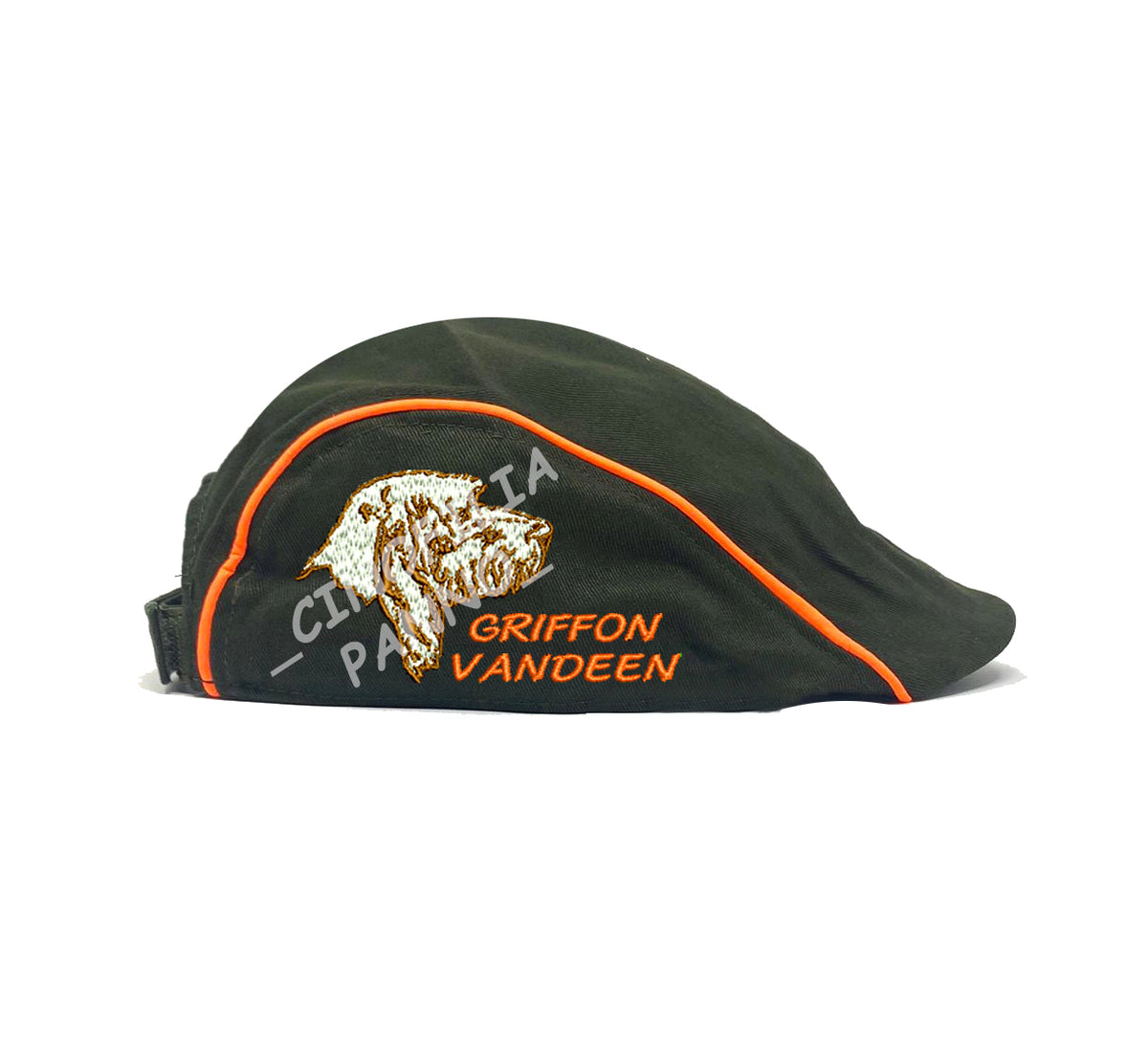 Brown briquet flat cap