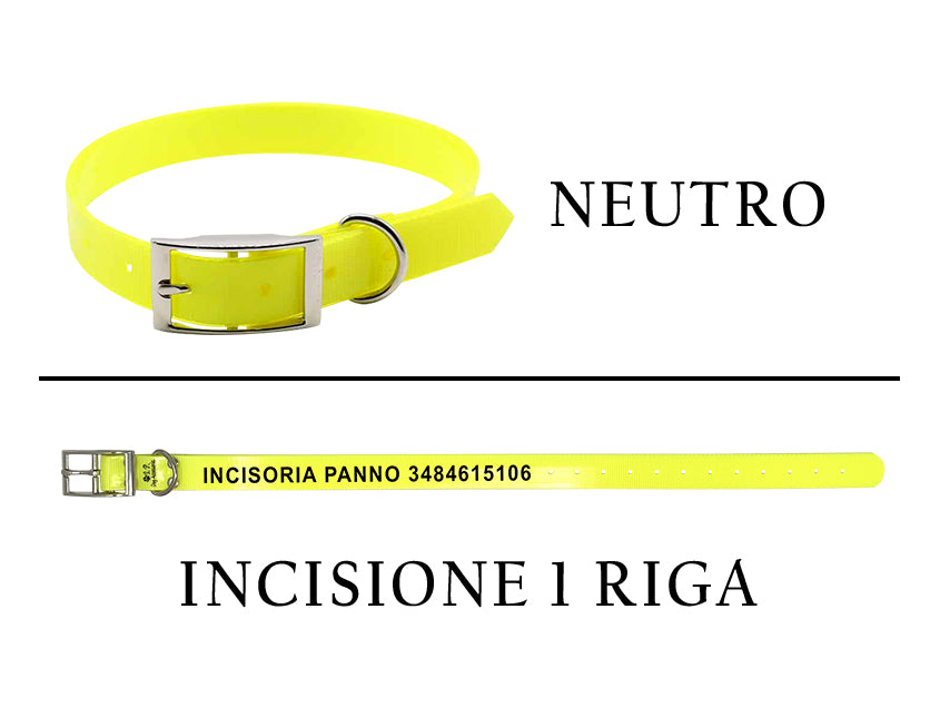 Collari alta visibilità incisi