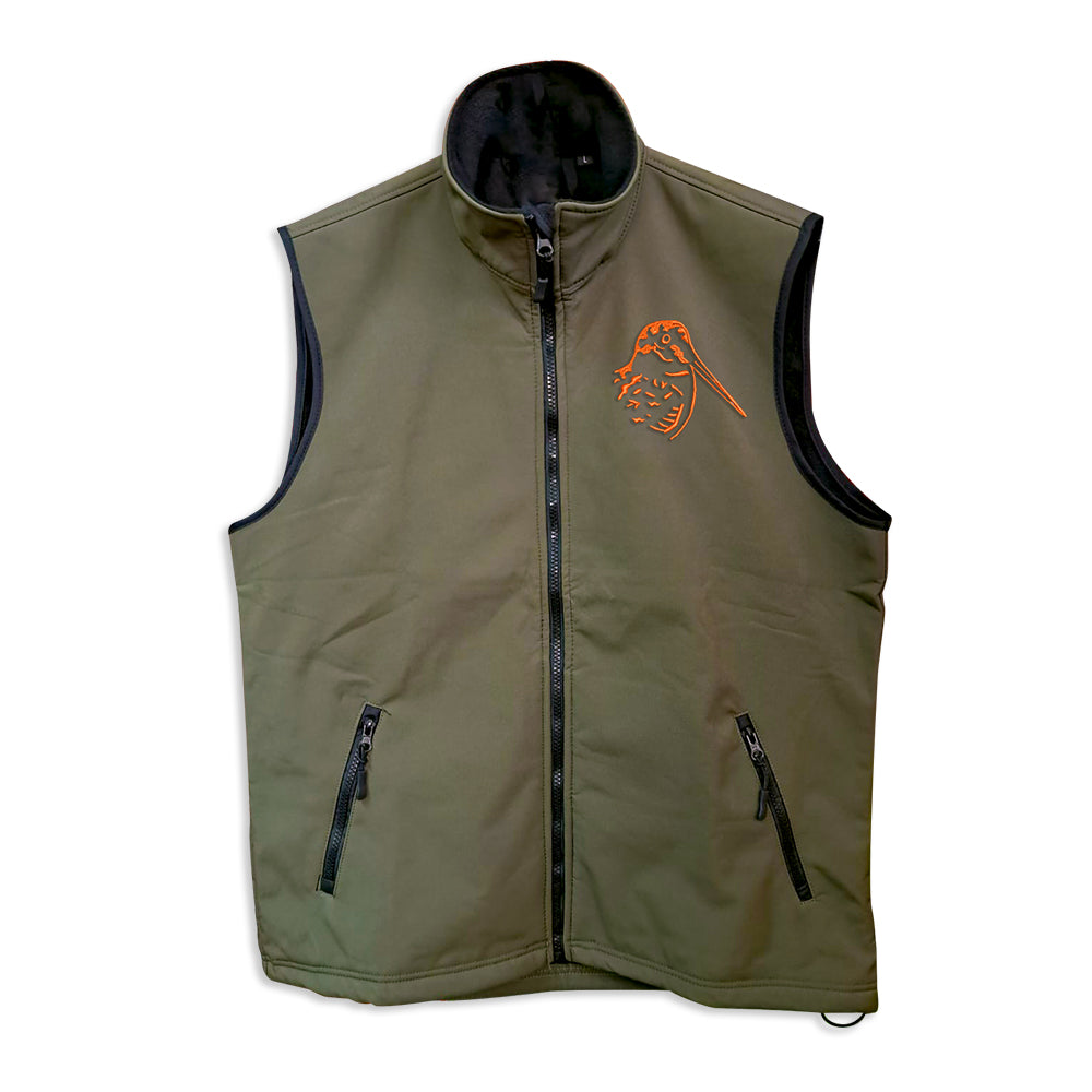 Softshell vest with embroidery