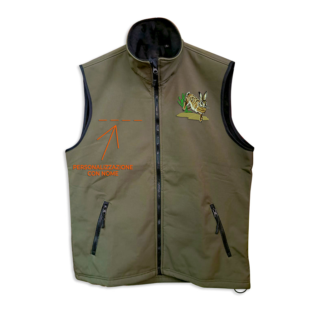 Softshell vest with embroidery