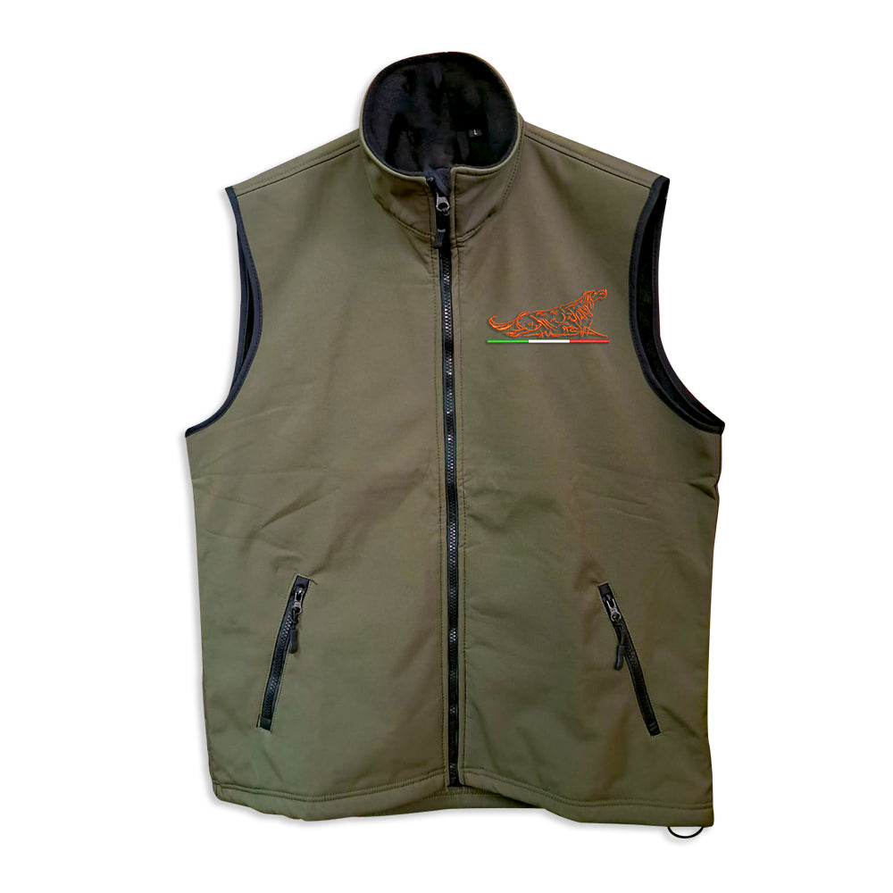 Softshell vest with embroidery