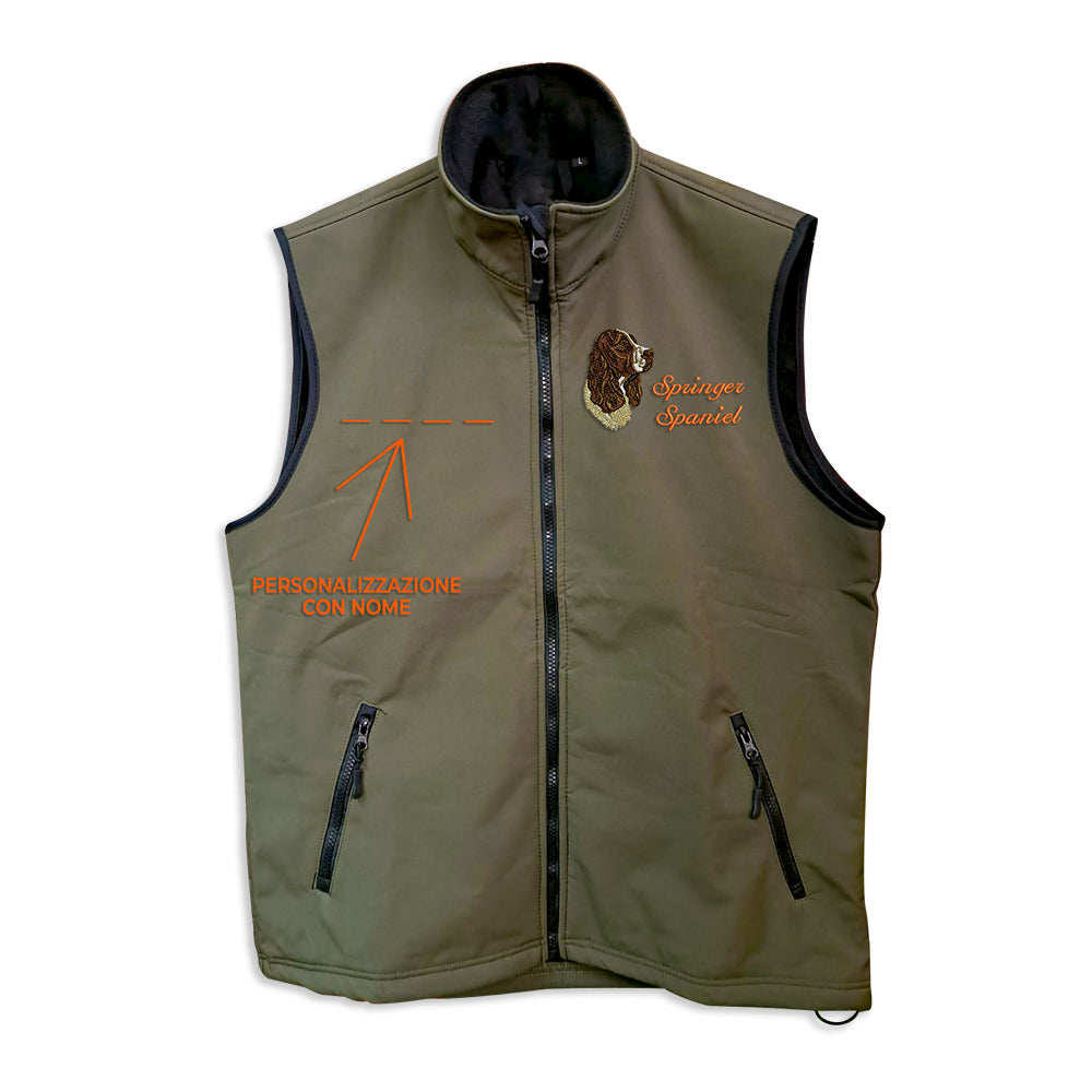 Softshell vest with embroidery