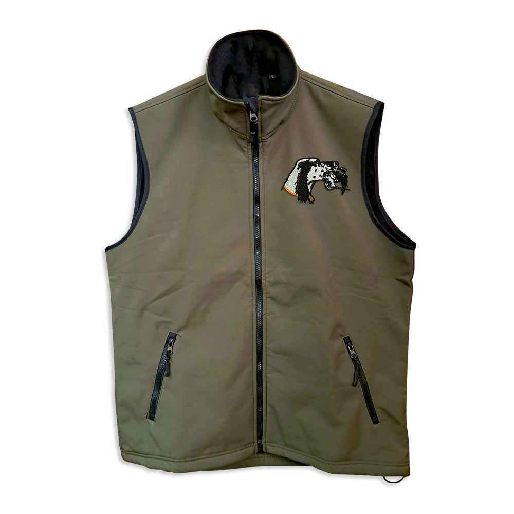 Softshell vest with embroidery