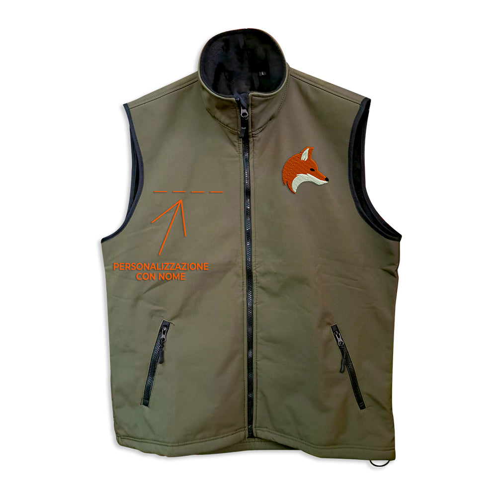 Softshell vest with embroidery