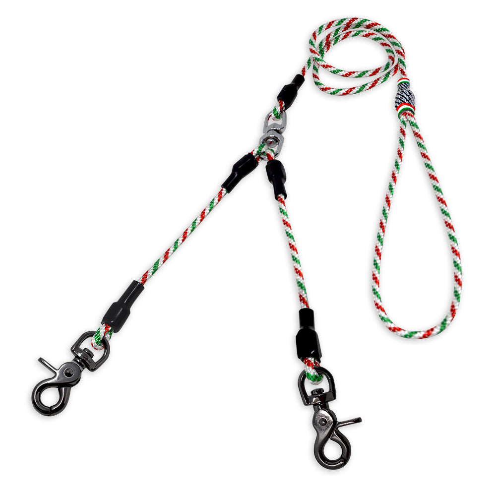 Double-ended leash with locking snap hook