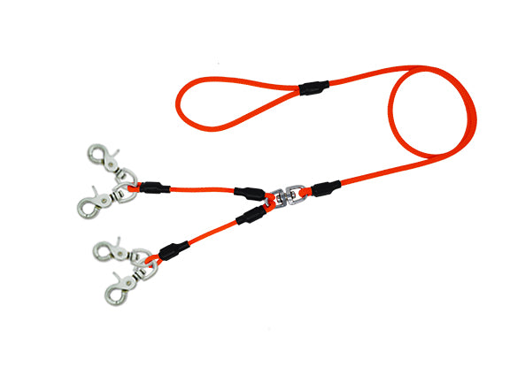 Four-carabiner crab leash