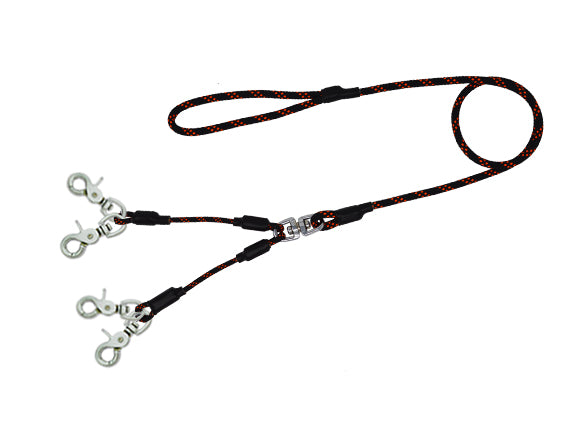 Four-carabiner crab leash