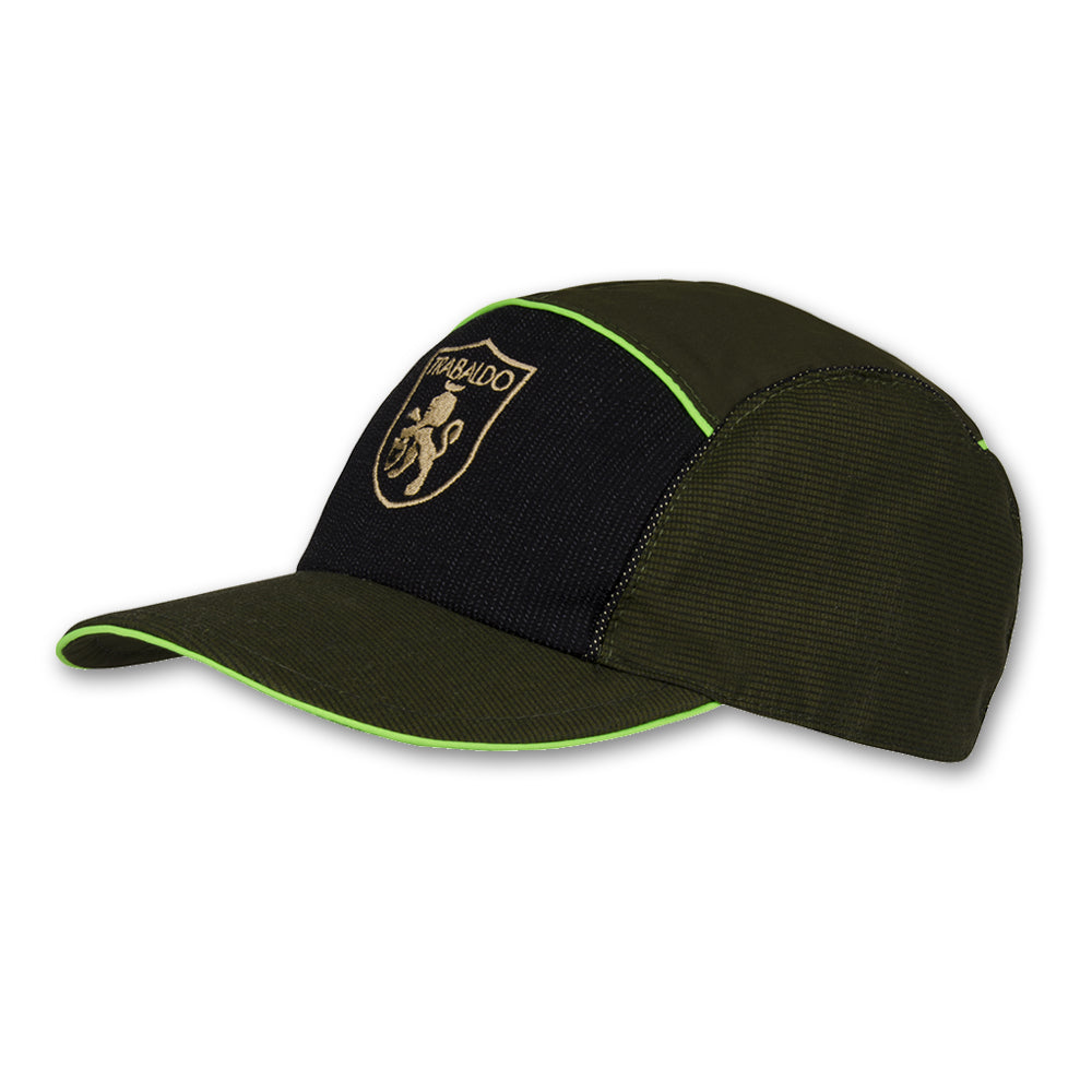 Cappello Trabaldo Apache con profilo verde fluo e personalizzazione ricamata