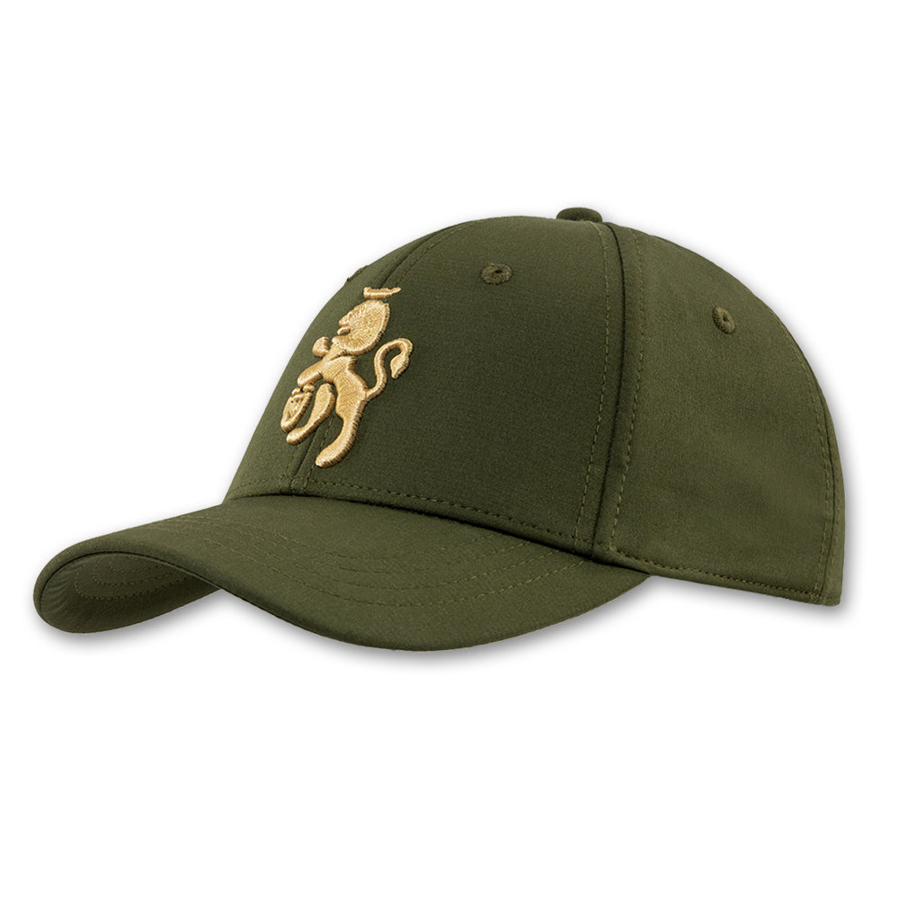 Cappello Trabaldo verde con logo dorato ricamato e personalizzazione nome