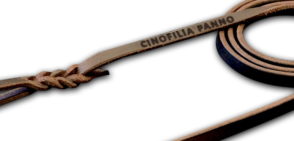 Leather leash with brass snap hook