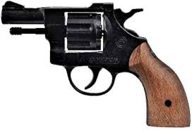 Bruni Olympic wooden 6mm blank-firing revolver pistol