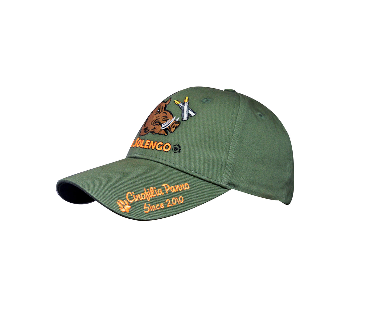 Green beanie with “il solengo_sconti!!” embroidery!!