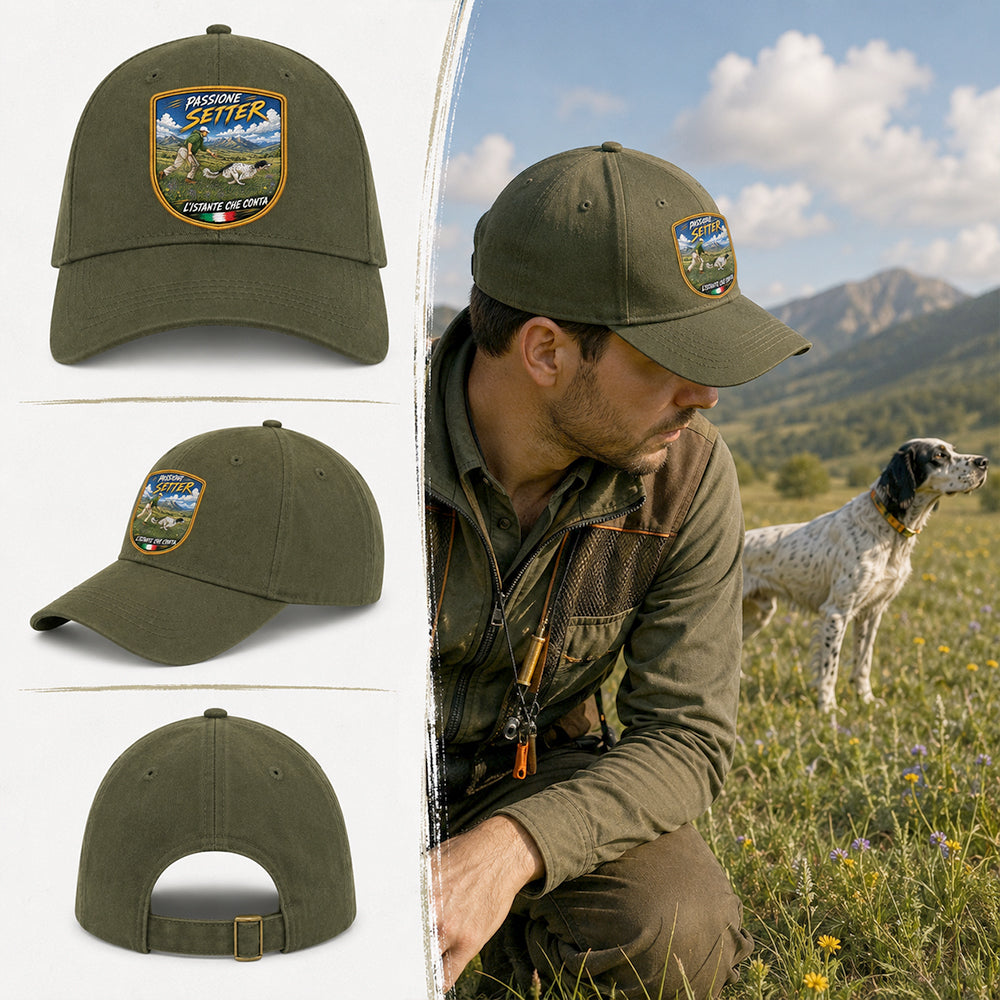 Setter in competition beanie with 3D embroidered effect patch