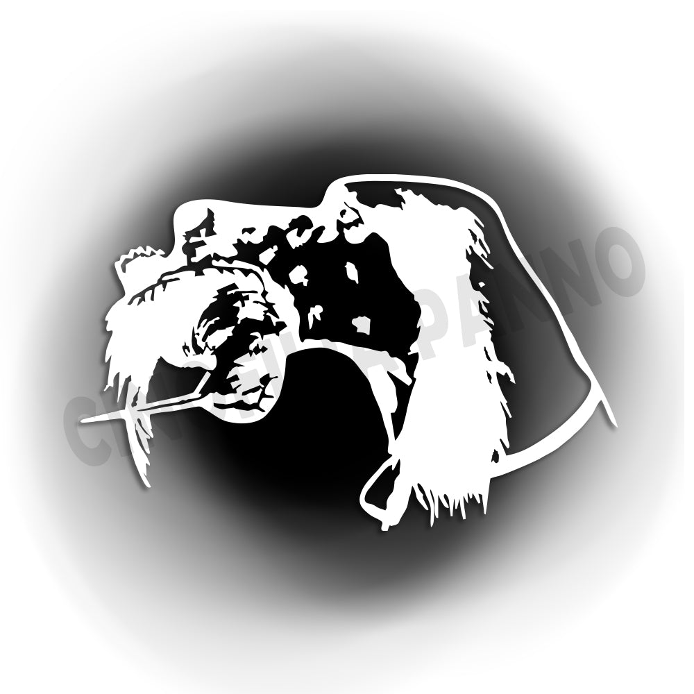 Adesivo setter con beccaccia fondo trasparente