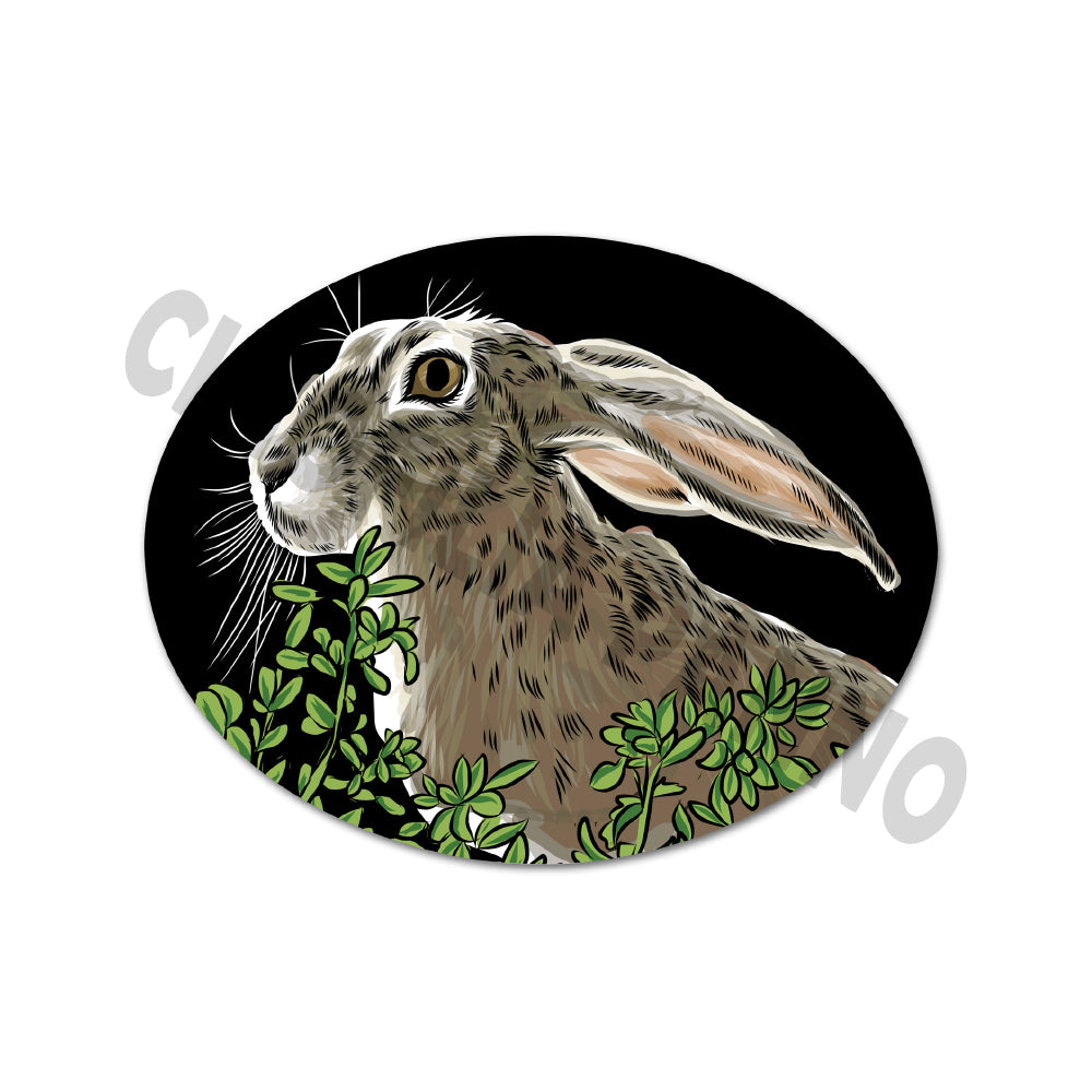 Adesivo testa lepre