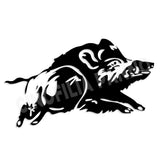 Wild boar sticker with transparent background
