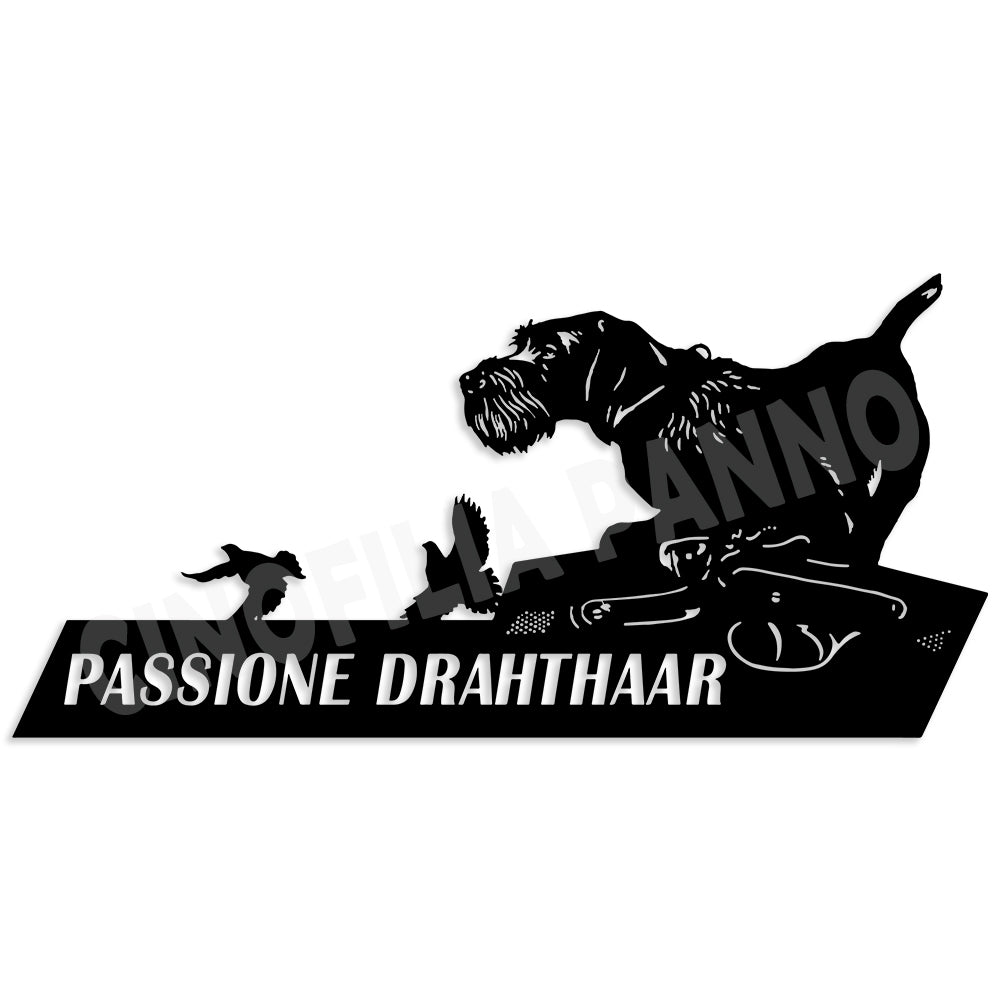 Adesivo drahthaar con fondo trasparente