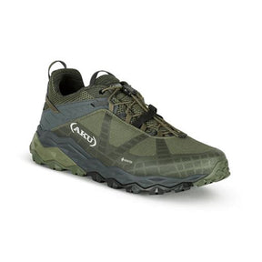 AKU Flyrock GTX verde grigio vista laterale con suola Vibram