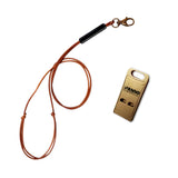 Flat brass whistle with matching whistle holder