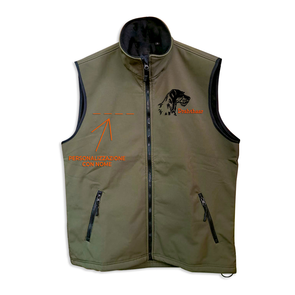 Softshell vest with embroidery