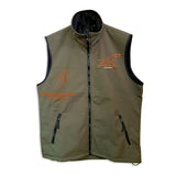 Softshell vest with embroidery