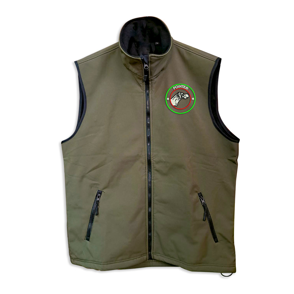 Softshell vest with embroidery