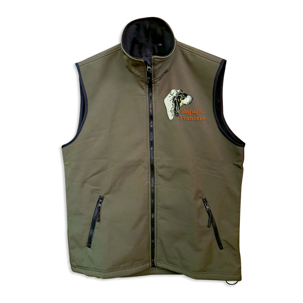Softshell vest with embroidery