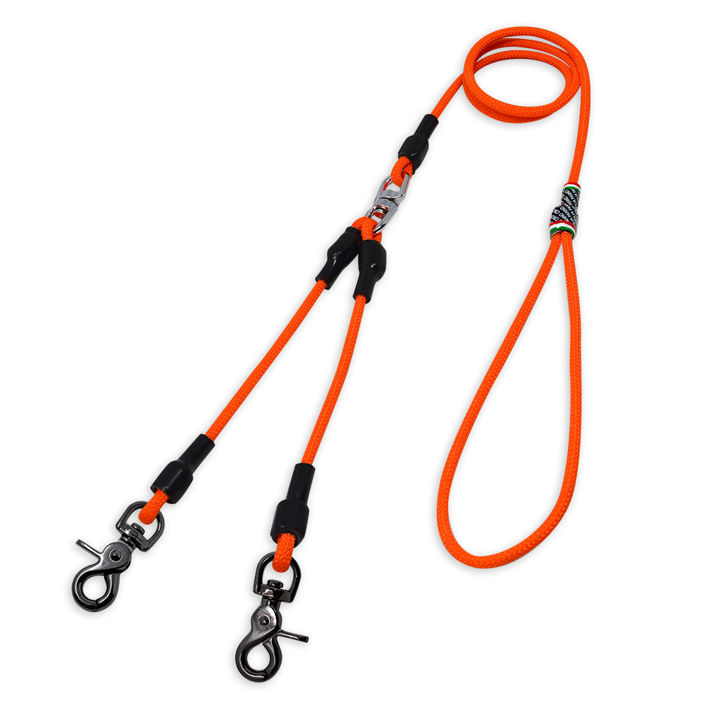 Double-ended leash with locking snap hook