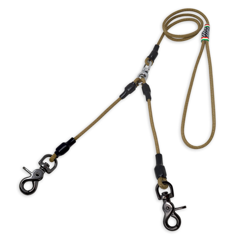Double-ended leash with locking snap hook