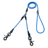Double-ended leash with locking snap hook
