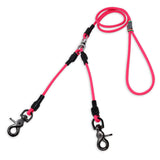 Double-ended leash with locking snap hook