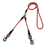 Double-ended leash with locking snap hook