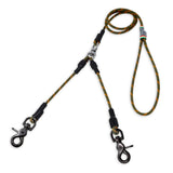 Double-ended leash with locking snap hook