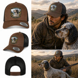 berretto setter inglese con patch effetto ricamo 3d e nome ricamato