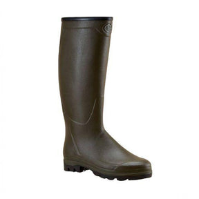 Stivali Le Chameau Country Cross Neoprene lined green vista laterale con suola Cross