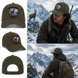 Berretto camoscio con patch effetto ricamo 3d