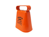 French bell in orange painted steel h 3.5