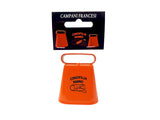 French bell in orange painted steel h 4.5
