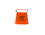 French bell in orange painted steel h 3.5