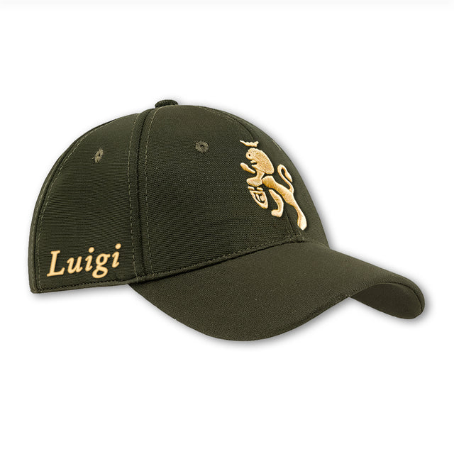 Cappellino Trabaldo verde con visiera nera Alpine e logo ricamato dorato