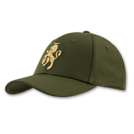 Cappello Trabaldo verde con logo dorato ricamato e personalizzazione nome