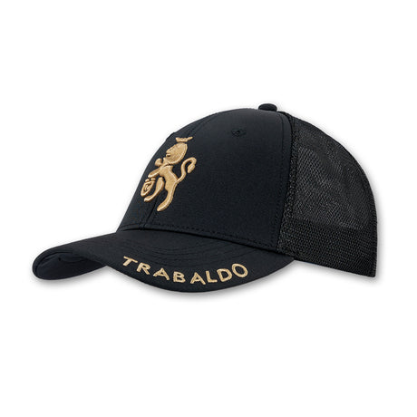 Cappellino Trabaldo Summer Cap nero con logo ricamato e rete traspirante laterale