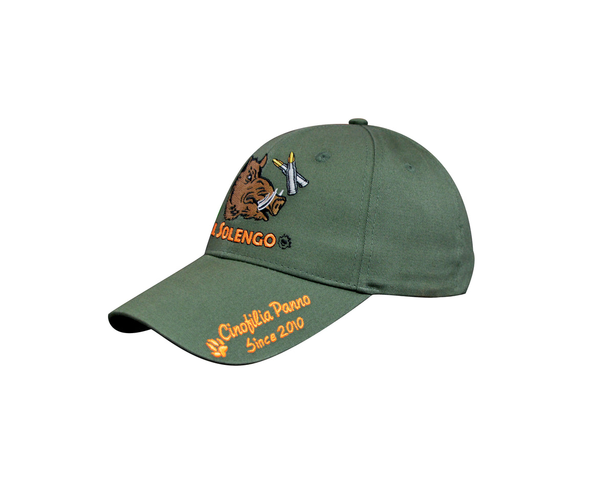 Green beanie with “il solengo” embroidery
