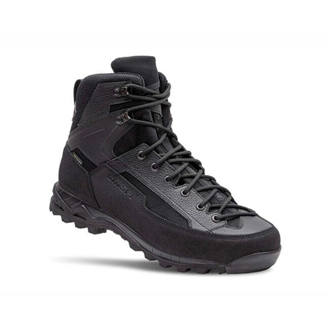 Scarponi Crispi AT 6 GTX mid‑cut marroni con suola Vibram vista laterale