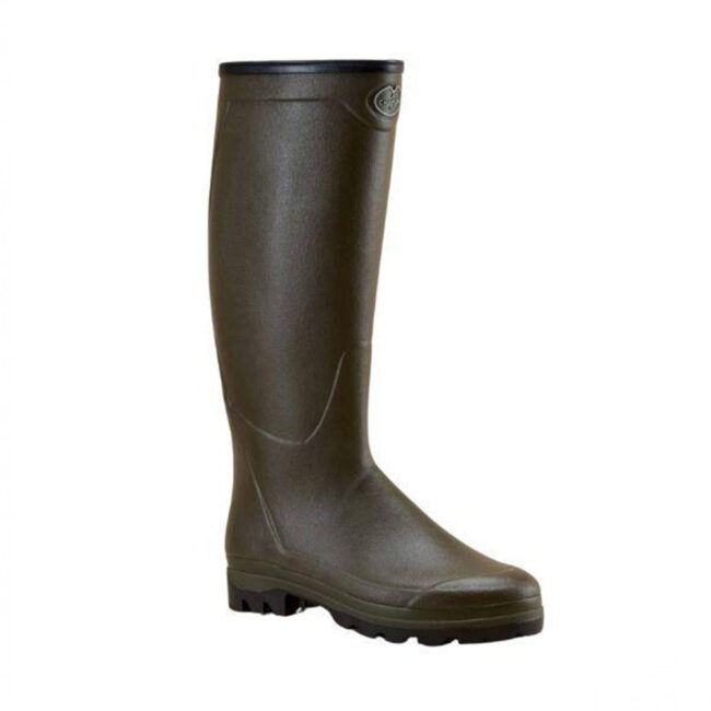 Stivali Le Chameau Country Cross Neoprene lined green vista laterale con suola Cross