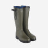 Stivali Le Chameau Vierzonord Neoprene lined verdi vista laterale con suola Grip