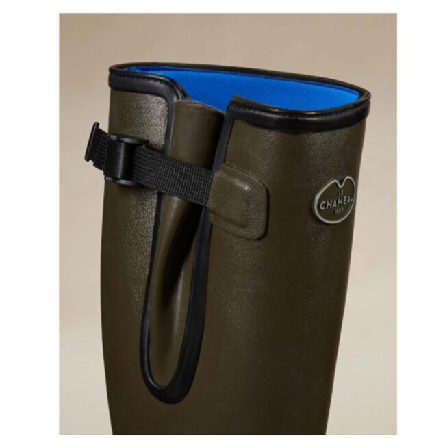 Stivali Le Chameau Vierzonord Neoprene lined verdi vista laterale con suola Grip